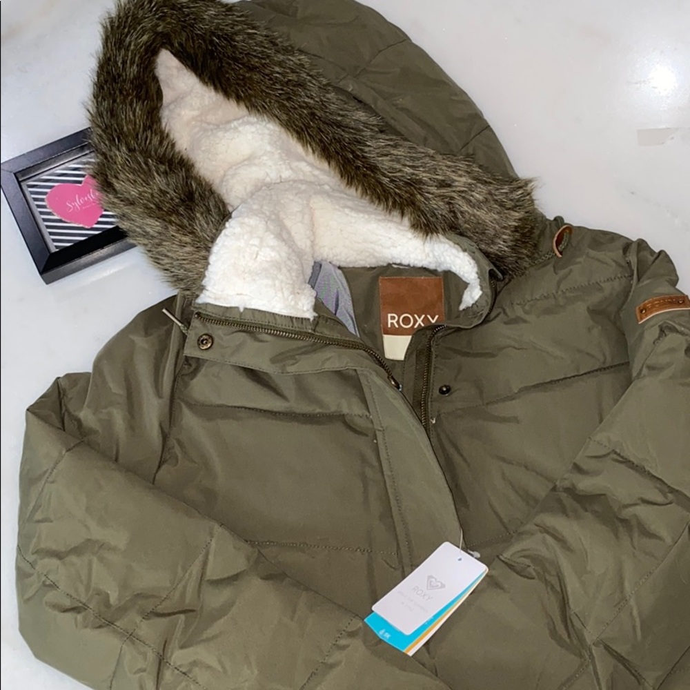 🔥Roxy 5K - Waterproof Longline Hooded Jacket NWT - Picture 12 of 15